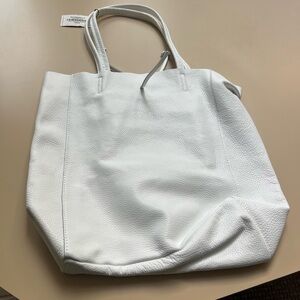 New With Tags Sara Campbell Classic White Tote Bag